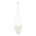 thumbnail image 1 of Maceta colgante con autorriego, contenedor floral blanco con absorción automática de agua Alambre de acero y gancho, 1 of 9