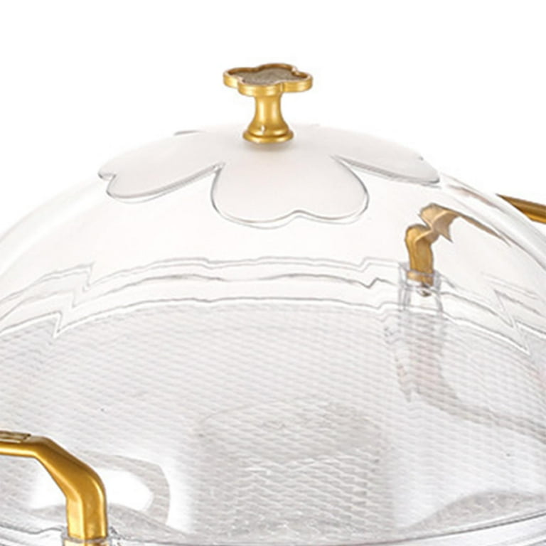 Tinksky Cake Tray with Lid Clear Cake Stand with Dome Snack Serving Tray for Wedding Party, Size: 8.46 x 8.46 x 5.12