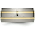 thumbnail image 4 of Chisel Titanium Polished with 14k Gold Inlay 10.2mm Band - Ring Size 12.5, 4 of 8