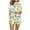 White, variant on SwiftWear Women's Lemon-Print Cute Satin-Like Silk Pajamas Set - Short Sleeve Notched Collar Top & Shorts Sleepwear | Fresh Vibrant Citrus Design for Home Comfort