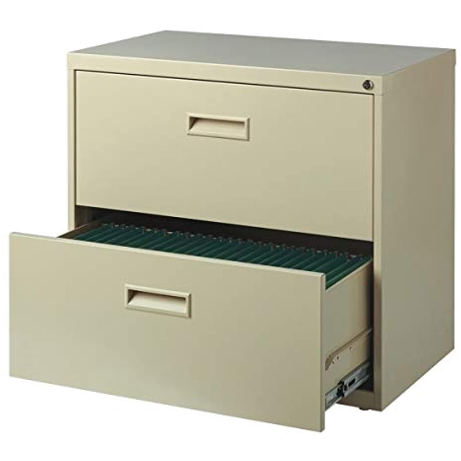 Realspace® SOHO 30"W 2-Drawer Metal Lateral File Cabinet, Putty