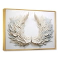 thumbnail image 2 of Designart "Feathered Monochrome Wreath" Wreath Floater Framed Canvas Art Print, 2 of 5