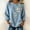 Blue, variant on Women's Blouse, Fashion Casual Printed Round Neck 3/4 Sleeve Spring Summer Top, Loose Fit Flowy Tunic, Lightweight Versatile Shirt for Party, Daily or Work