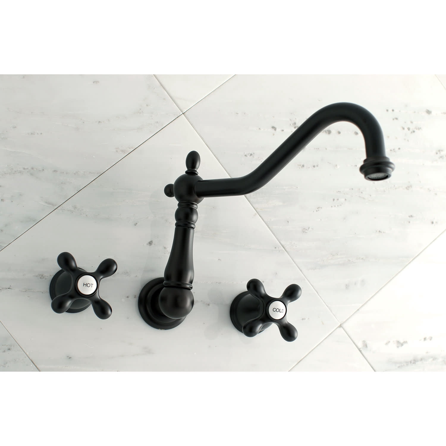 Kingston Brass Roman Tub Faucet, Brushed Brass, Wall Mount KS1027AX