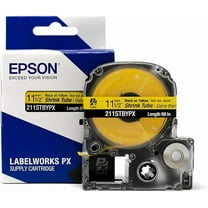Epson LABELWORKS 211STBYPX Shrink Tube - 1/2" (11MM) x 8 ft Black on Yellow (AWG 2-8)