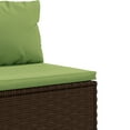 thumbnail image 5 of vidaXL 6 Piece Patio Lounge Set with Cushions Brown Poly Rattan, 5 of 8