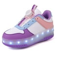thumbnail image 3 of Kids Roller Skates Light up Shoes with Wheels Shoes LED USB Charging Roller Sneakers for Girls Boys Birthday Christmas Gift, 3 of 20