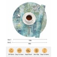 thumbnail image 6 of 15 Inch Round Placemats Set of 4, Blue Sage Green Boho Non Slip Heat Insulation PP Table Mats, Vintage Ethnic Tribe Abstract Art Washable Place Mats for Kitchen Dining Party Table Decor, 6 of 7