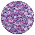 thumbnail image 3 of Floral Colorful Flower Round Small Area Rug, Print Non Slip Washable Floor Mat, Soft Throw Rug for Living Room, Powder Room Entryway, Bathroom, Bedside, 3 of 6
