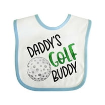 Inktastic Daddy's Golf Buddy with Golf Ball Boys or Girls Baby Bib