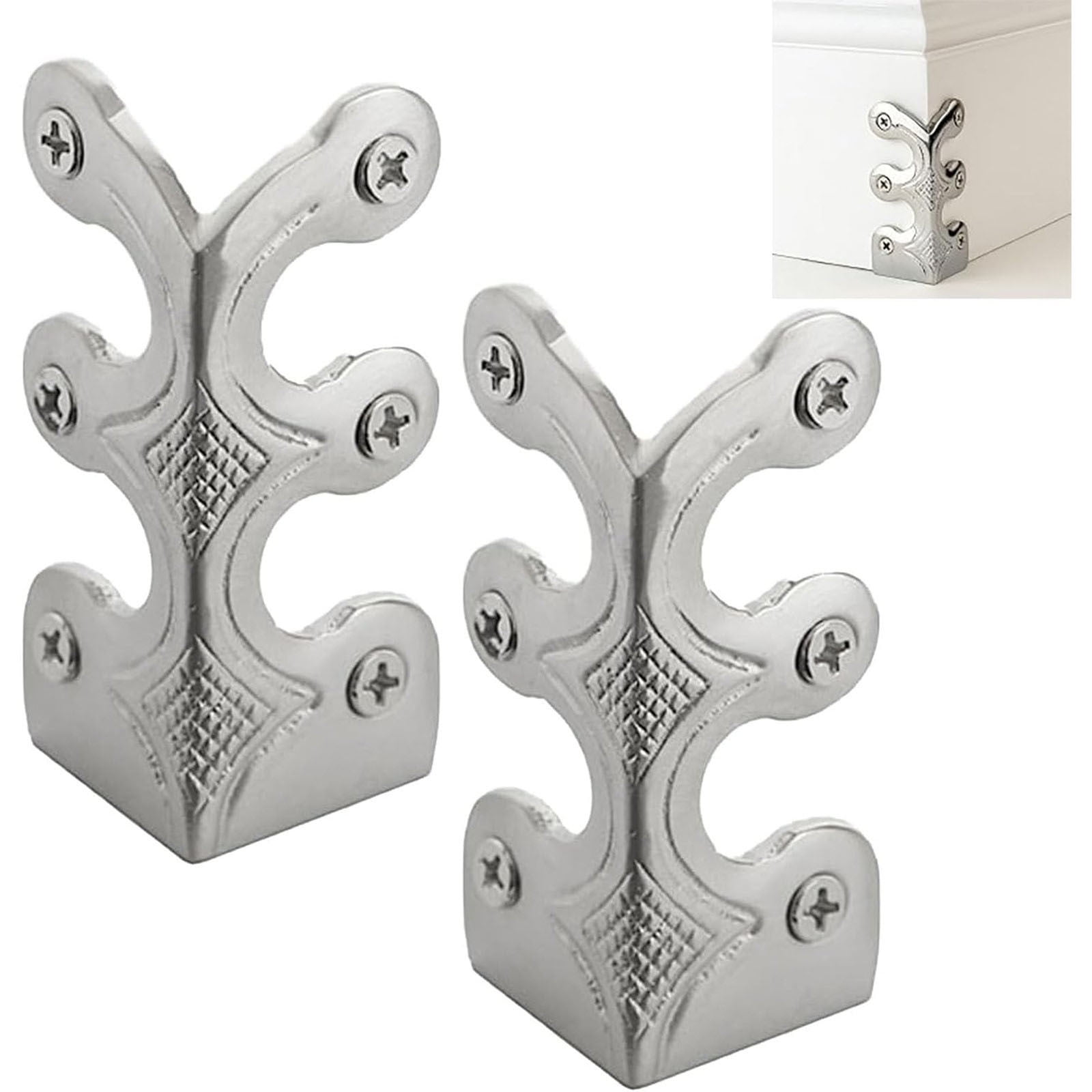 3 Set of Socket Corner Protectors Socket Corner Protectors Socket Corner Protectors Vintage Metal Corner Protectors Decorative Protective Covers