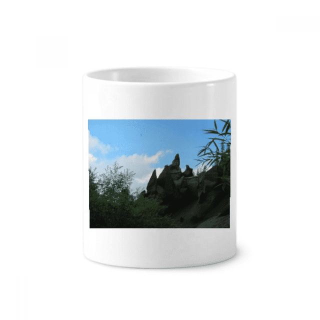 Yamagata Mountain Cepillo de dientes titular de la pluma Mug de ceramica blanca taza 350ml
