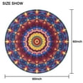thumbnail image 6 of Colorful Tie Dye Luminous Mandala Pattern Round Tablecloth 60"x60",Wrinkle Wipeable Table Cloth for Kitchen Dining Room Picnic Patio Party, 6 of 6