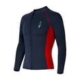 thumbnail image 6 of Fewfanhot Men's 3mm Neoprene Long Sleeve Wetsuit Tops, Thermal Protection Diving Suit Surfing Snorkeling Swimming Shirt, 6 of 9