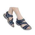 thumbnail image 3 of kamemir Summer Sandals for Women 2026 Women's Platform Sandal - Strappy Wedge with Arch Support(Blue,8), 3 of 6