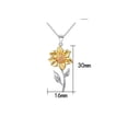 thumbnail image 5 of Collar o anillo con colgante de girasol de plata de ley S925, joyería para mujer de 18.0 in, 5 of 5
