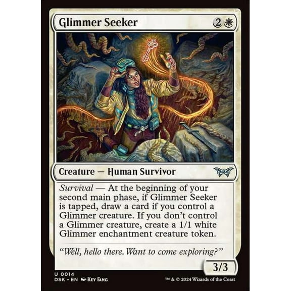 MtG Duskmourn: House of Horror Uncommon Glimmer Seeker #14