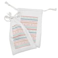 thumbnail image 2 of Arrow Fabric Pouch Set of 2, Maya Pattern and Triangle Geometric Shapes Native Heritage Graphic Art, Small Drawstring Bag for Toiletries Masks and Favors, 9" x 6", Multicolor, by Ambesonne, 2 of 2