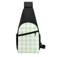 thumbnail image 3 of Disketp Sling Backpack,Multipurpose Crossbody Shoulder Bag Travel Hiking Daypack-Pistachio Green Checkboard, 3 of 6