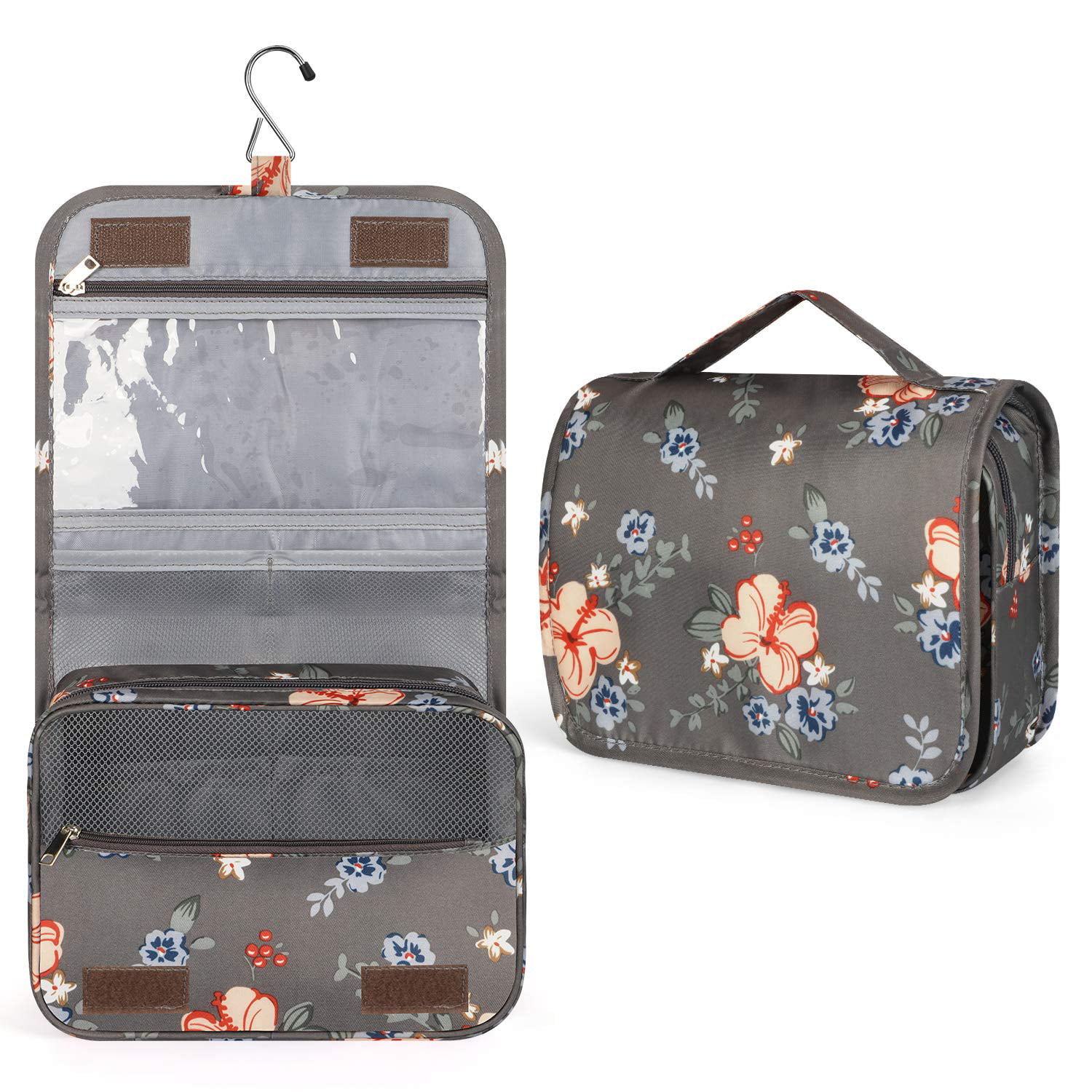Women Makeup Travel Bag for Toiletries Waterproof Shower Bag with Large Capacity Foldable Toiletry Bags for Traveling Toiletry Bag Travel Toiletries Bags with Hanging Hook 