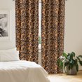 thumbnail image 2 of Ambesonne Abstract Window Curtains, Swirl Patterns Art, Each 28" W x 95" L, Black Marigold, 2 of 4