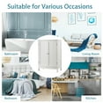 thumbnail image 6 of Gymax Bathroom Floor Storage Cabinet Double Door Kitchen Cupboard Shoe Cabinet White, 6 of 7