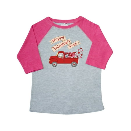 Hoppy Valentine's Day Bunny Truck Toddler T-Shirt