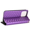 thumbnail image 4 of Flip Wallet Case for iPhone 12 Pro / 12, Plating PU Leather with RFID Blocking Credit Card & Cash Slot Kickstand Magnetic Closure Full Protective Phone Cover Women Men for iPhone 12 Pro / 12, Purple, 4 of 8