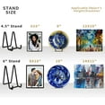 thumbnail image 7 of Plate Stands for Display - 4.5 Inch Metal Square Wire Plate Holder Display Stand + Picture Frame Stand Holder Easel for Book, Decorative Plate, Plaque, Photo, Platter (Black 2 Pack), 7 of 7