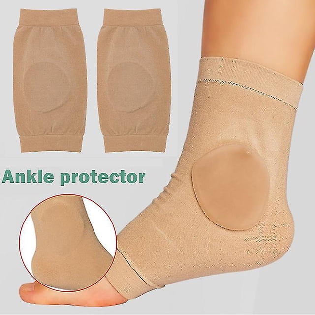 1 par de calcetines de protección para huesos de tobillo, mangas maleolares con almohadillas de gel para brillar Hogar