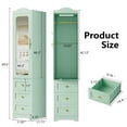thumbnail image 2 of Cyehnenx Armoire Wardrobe Closet, 69.5" H Wood Bedroom Armoires Cabinet with Mirror Door and 3 Drawers, Clothing Storage Cabinet with Hanging Rod & Sensor Light for Bedroom, Green (2 Set), 2 of 8