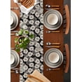 thumbnail image 2 of Vintage Flowers Table Runner Cotton Linen 90 Inch Holiday Dresser Scarves, Black Farmhouse Pastoral Chic Floral Tablerunner for Kitchen Coffee Dining Bedroom Living Room Dinner Scarf Décor 13''x90'', 2 of 9