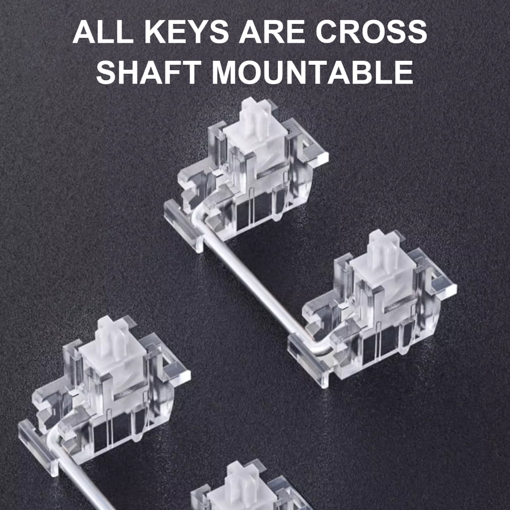 Crystal Transparent PC Keycaps CBSA 132 Keys for MX Switcher Mechanical Keyboard