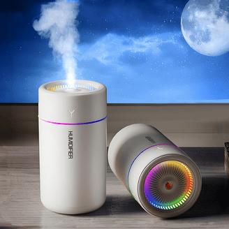 Durcord 300ML Cool Mist Humidifier, USB Personal Air Mist Humidifier with Nightlights, White Durcord 300ML Cool Mist Humidifier, USB Personal Air Mist Humidifier with Nightlights, White