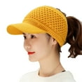 thumbnail image 5 of Baqcunre Visors for Women, Womens Winter Beanie Hat Warm Knitted Wool Hats with Visor Stretchy Keep Warm Solid Color Autumn Winter Women Sports Cap for Outdoor, Hats for Women 1PC Hat Yellow One Size, 5 of 5
