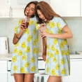 thumbnail image 4 of Pofeuu cute rubber duck Print Women's Loose Fit Short Sleeve Nightgown, Comfortable Sleep Dress for Women, Casual Lounge Sleepwear, Soft Cotton Sleep Dress, 4 of 6