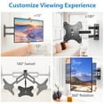 TV Wall Mount,Corner TV Wall Mount for 1343 Inch TVs,16.54" Extended