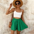 thumbnail image 5 of Only Moment Tennis Skirts for Women with Shorts Woven Twill Fabric Casual Boho Ruffle Tiered Skorts High Waist Mini Skirts Golf Tennis Crochet Shorts Skorts for Wowomen with Pockets Green,S, 5 of 6