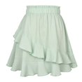 thumbnail image 4 of Women's Skirt Fashion Women'S Ruffle Skirt High Waist Irregular Solid Color Short Skirt Women'S Fashionable Solid Color Skirt, 4 of 7