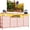pink, variant on EastVita 63.3 Inch Black Dresser for Bedroom,10 Drawer Dresser TV Stand for 65 70 75 Inch TV, Fabric Chest of Drawers with LED Lights & Power Outlets
