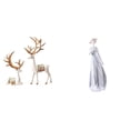thumbnail image 1 of Escultura De Reno Europeo Y Figura De Dama De Porcelana, Figura Nórdica De Amante De Los Ciervos, Estatua De Niña Moderna Coleccionable Para Decoración De Escritorio Y Gabinete., 1 of 8