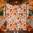 thumbnail image 5 of Lksixu Fall Throw Blanket, 60"x79" Maple Leaves & Pumpkin Print Flannel Fleece Shawl Blanket, Soft Cozy Lightweight Nap Blanket, Farmhouse Decorative Plush Blanket for Couch, Sofa, Bed, Travel, 5 of 6