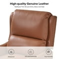 thumbnail image 3 of Leather Recliner Chair Set of 2 with Adjustable Backrest & Footrest for Bedroom, Brick, 3 of 8