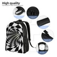 thumbnail image 5 of Fuzoiu 3D Vortex Illusion Print Laptop Backpack,Work Business Backpacks, Large Capacity Nurse Bag College Bookbag for School, Waterproof Casual Daypack for Travel, 5 of 8