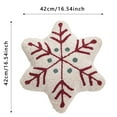 thumbnail image 2 of Gytml Christmas Themed Embroidered Cushion 3D Pattern Soft And Comfortable Winter Throw Pillow With Insert For Living Room And Bedroom Decoration White One Size, 2 of 3
