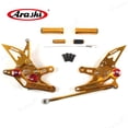 thumbnail image 2 of Arashi (Version 2.0) Adjustable Racing Rearsets for KAWASAKI NINJA ZX10R ZX1000 2006 2007 Motorcycle Accessories Foot Pegs Footrests Rear Set ZX-10R Gold, 2 of 6