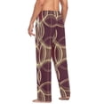 thumbnail image 3 of FORMRS Mens Pajama Pants with Pockets Sleepwear Lounge Bottoms Sizes S-2XL, Gold Abstract Pattern, 3 of 7
