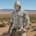 thumbnail image 2 of Dagegui Men's UPF 50+ Sun Shirts Quick Dry Long Sleeve UV Protection T-Shirt Outdoor Hiking Camping Tops Summer Hooded Tees with Built-In Face Mask 002 Camouflage XL, 2 of 9