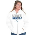 thumbnail image 3 of US Air Force USAF Service Before Self Zip Up Hoodie Men's Women's Brisco Brands S, 3 of 6