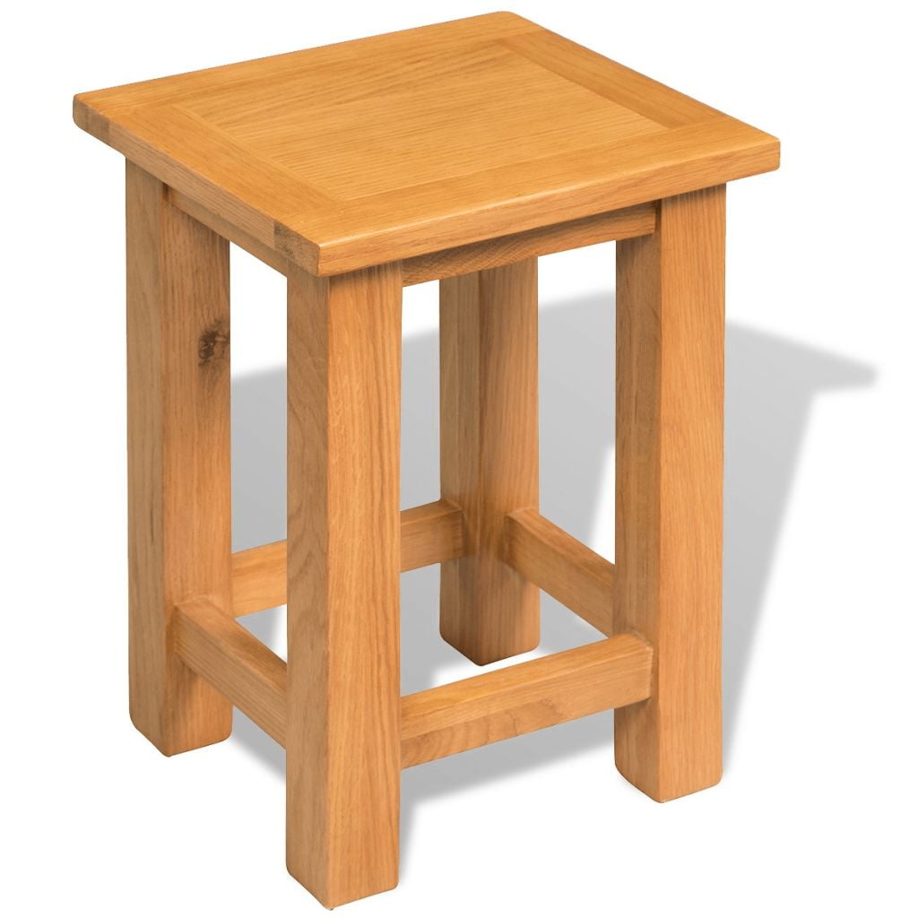 Solid Oak Wood End Table, Side Stand Home Desk, Nightstand End Table for Bedroom Living Room